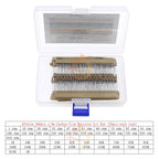 1/8W 1/4W 1/2W 1W 2W 3W 5W  5% 0 Ohm-10m ohm Carbon Film Resistor Assorted Kit With box 1K 2K 5.1K 10K 47K 100K 220K 470K 3M 10M