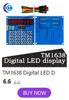 ‌4-Digit 7-Segment LED Display Module with 74HC595 Shift Register (Serial Interface) for Arduino