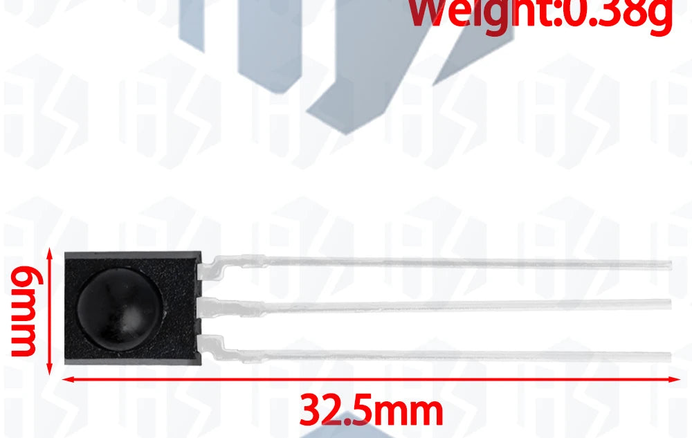 5Pcs/lot High Quality IR Receiver 38 kHz Remote Infrared Module TSOP4838 DIP-3