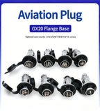 GX20 Flange Butting Type Aviation Plug &Socket 2/3/4/5/6/7/8/9/10/12 Pin Male&Femal Connectors Coppe