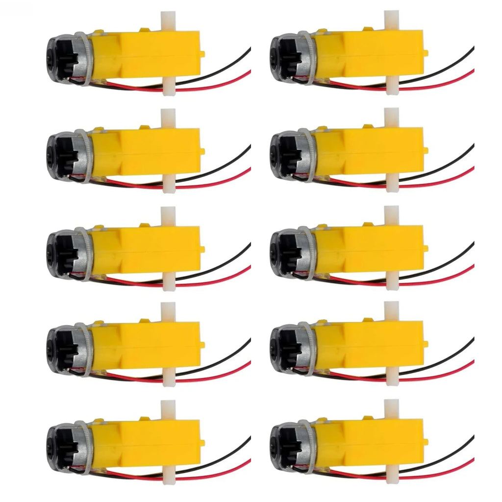 1/5/10 PCS TT Gear Motor 3-6V 200RPM Dual Shaft 1:48 Ratio with 2.54mm Wires for Arduino DIY Smart Car Robot RC STEM Projects