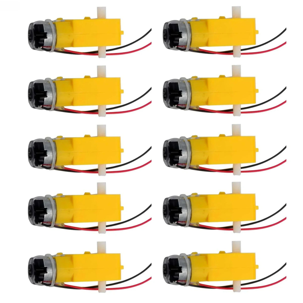 1/5/10 PCS TT Gear Motor 3-6V 200RPM Dual Shaft 1:48 Ratio with 2.54mm Wires for Arduino DIY Smart Car Robot RC STEM Projects