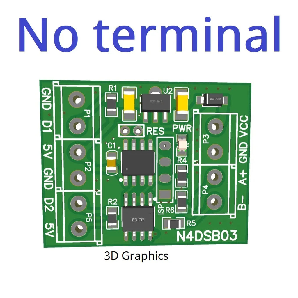 1-2CH RS485 Digital Temperature Collector Module -55 to +125C DS18B20 Sensor DC 5V 12V 24V for Thermostat Smart Home R46CA01