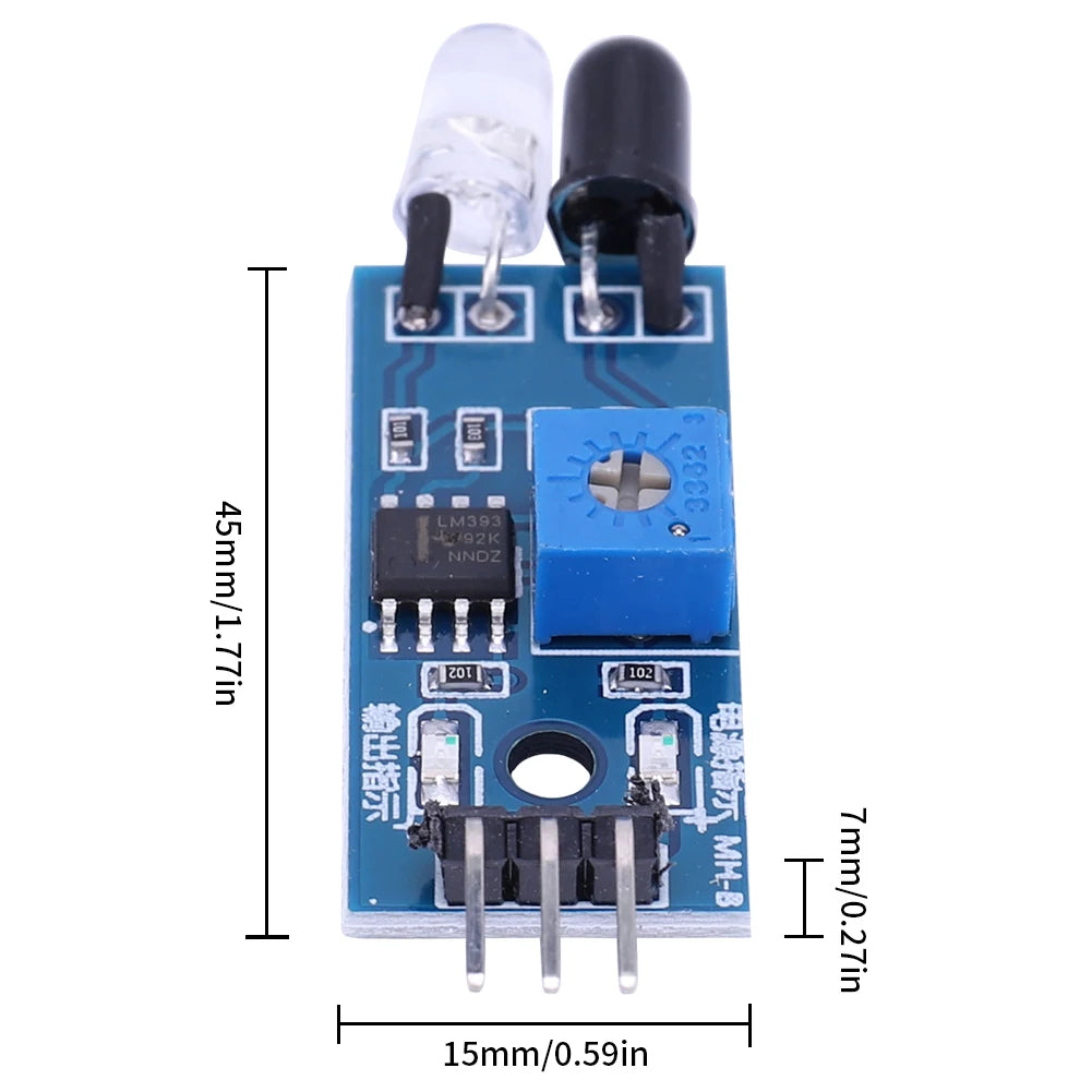 IR Infrared Tube Module 3 Pin Obstacle Avoidance Sensor Module Anti-Collision Sensor Module for Car Robot