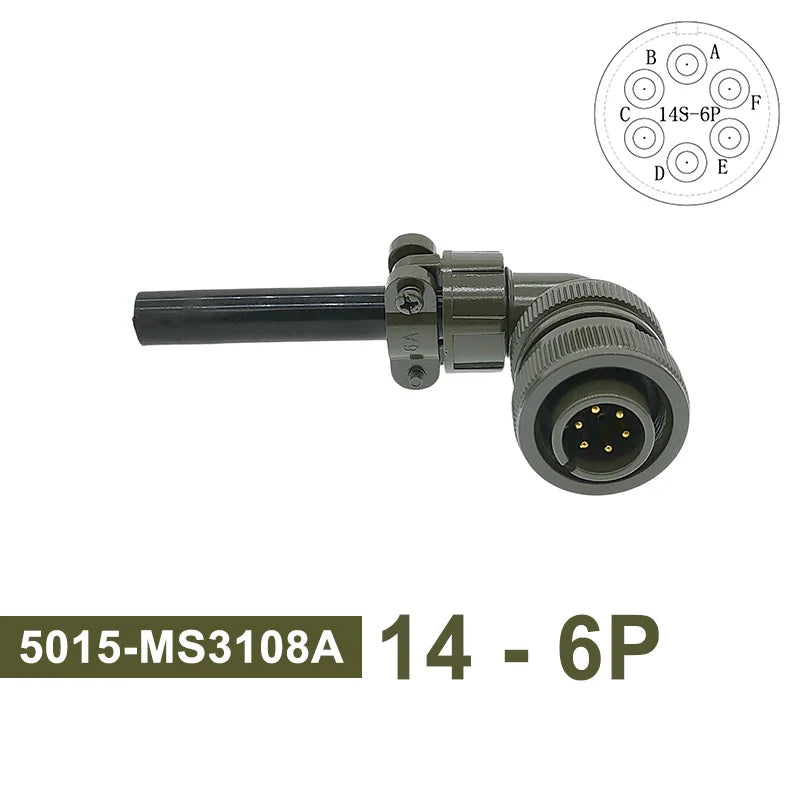 MIL STD Circular Connector MS3102A 14S-2 14S-5 14S-6 MIL-C 5015 Military Specification Connectors MS3106 MS3108 Plug&Socket