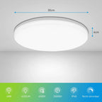 Round LED Ceiling Light Modern Home Decorative Ceiling Lighting Fixture 18/24/36/48W Living Room Bedroom Indoor Kitchen Lighting