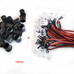 20PCS Transparent LED Diodes DC3V 5V 12V 24V 3MM 5MM 10MM For Red/Green/Blue/Yellow/UV/ Orange/Pink/Hot/White/RGB Pre-cable