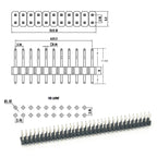 50/20/10Pcs 2.54mm Single Row Male 1/2*40P PCB Board Pin Header Connector Strip Pinheader 2/3/4/5/6/8/10/12/20/40Pin For Arduino