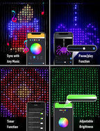 Led Smart Curtain Lights New Year's Garland App RGB Fairy Lights DIY Music Change Display for Window Christmas Room Decoration
