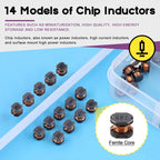 140 Pcs 14 Value 2.2UH - 680UH CD54 Wirewound SMD Power Inductor Combo Kit 2.2UH 3.3UH 4.7UH 6.8UH 10UH 22UH 333UH 47UH 68UH
