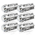 2/6/10 Ultra Bright T10 W5W 3030 168 LED Signal Lamp Bulbs White for 12V Car License Plate Light Turn Signal Brake Reading Light