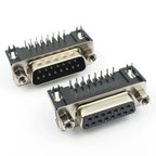 5pcs D-SUB 9 15 25 37 Pin Male Female PCB Connector With Set Screw Plug Socket Adapter Right Angle 2 Rows DB9 DB15 DB25 DB37