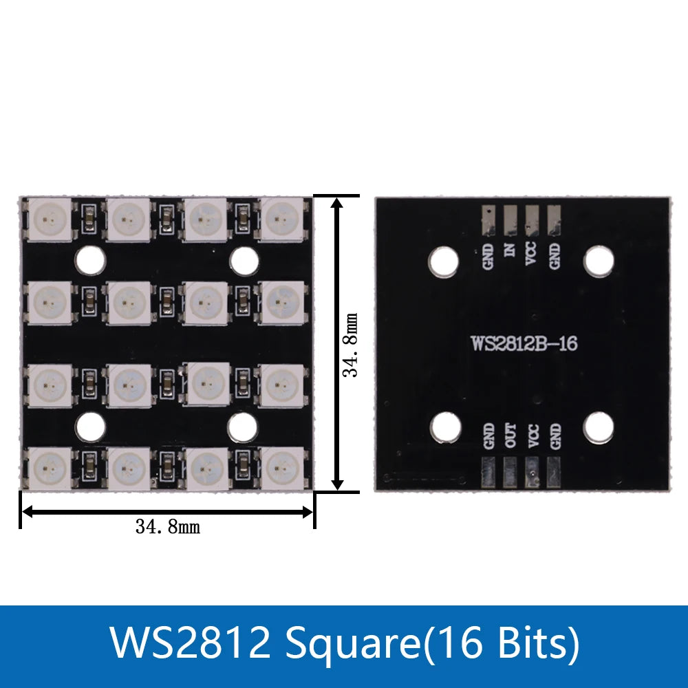 5V 1Bit 3 4Bit 7 8Bit 9 12Bit 16Bit 24Bit 32Bit 64 Bits WS2812 5050 RGB LED Ring Lamp Light + Integrated Drivers For Arduino Diy