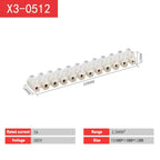 12 Position Terminal Connector Nylon Plastic Electric Terminal Block Dual Connector Strips 5/10/20/30A Electric Barrier Strip