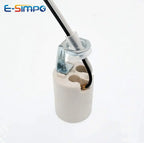 4pcs E17 Porcelain CFL Halogen Chandelier LED Lamp Bulb Base Light Socket Holder with Bracket Ceramic 10cm Silicone Wire