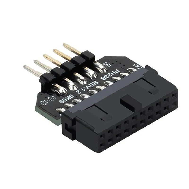 1PCS Front Panel Plug Connector USB3.0 19-pin To USB 9Pin Adapter For Motherboard