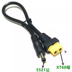 1.5 Square Ultra-soft XT60 Plug Male Female Connector to DC 5525/DC5521 Power Cable for Fly FPV Multirotor Field Repairs Apply