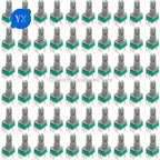 100PCS RK097 Precision Linear Potentiometer Vertical Single Link Shank 15mm D axis B2K B10K B20K B50K B100K B500K B1M