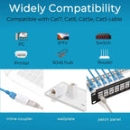 50/1Pcs RJ45 Network Ethernet Dual Straight Head Lan Cable Connectors Universal Female To Female Internet Keystone Jack for Cat6