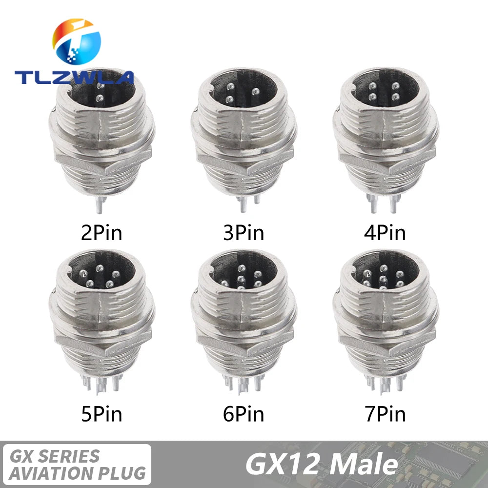 GX12 GX16 GX20 2/3/4/5/6/7/8/9/10 Pin Male Female Butting Wire Cable Circular Aviation Socket Plug Panel Connector Dropshipping