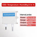 QT-10 CO2 Transmitter NDIR Carbon Dioxide Sensor RS485 4-20mA 0-5V 0-10V 10-30VDC IP65 for Greenhouse HVAC Factory