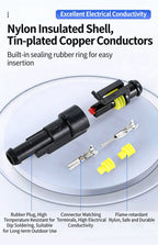 YanXi AMP 1/2/3/4/5/6 Pin Way Waterproof Electrical Auto Connector Male Female Plug with Wire Cable Harness For Car Motorcycle