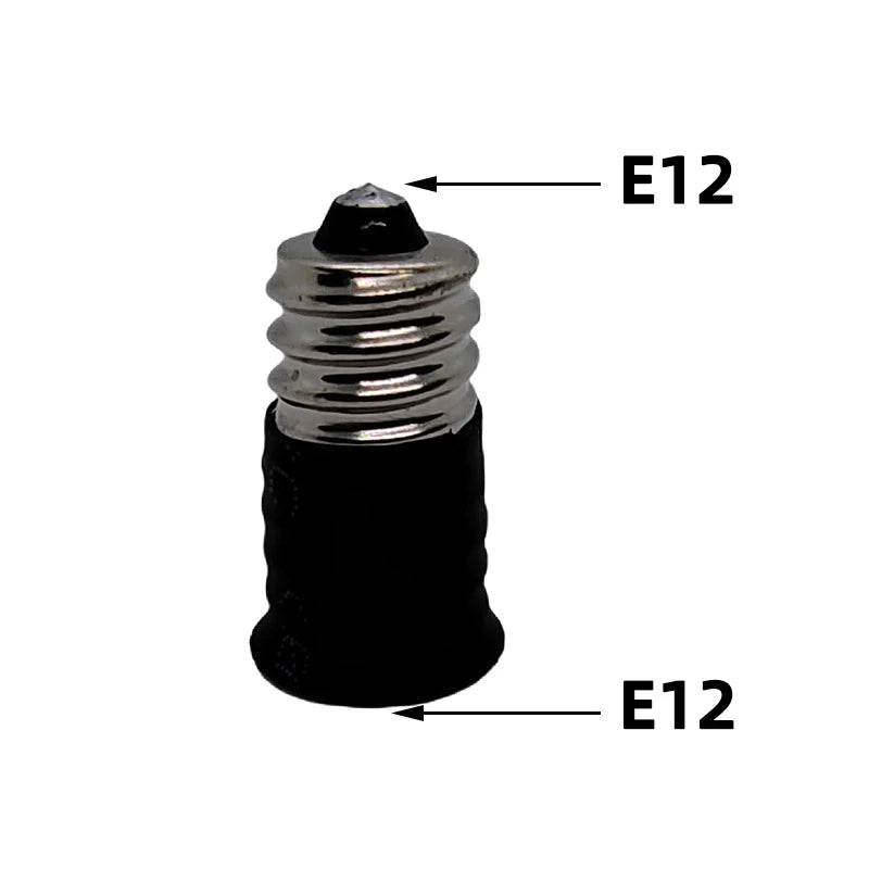 2PCS E10-E12 E11-E12 E11-E14 E12-E12 E10-E14 E17-E14 Light Socket adapter E10 to E12 Candelabra lamp holder converter,Install