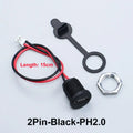 JCD 2/4/5Pin Type C Connector With Line Nut Locking Plate PH 2.0 Waterproof Cap High Current Fast Charging Jack USB C Port