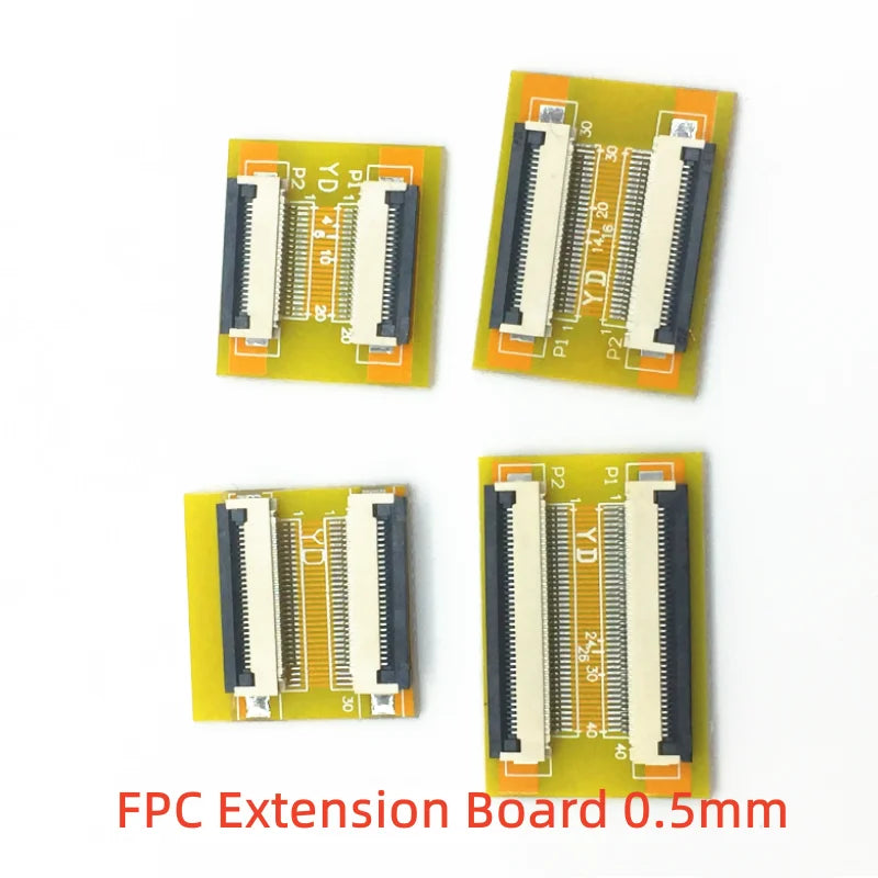 2PCS FPC FFC Flexible Flat Cable Extension Board 0.5MM/1.0MM Pitch 6 8 10 12 14 20 30 40 50 PIN Connector