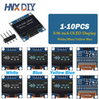 1-10pcs 0.96 inch IIC Serial White/Blue/Yellow Blue OLED Display Module 128X64 I2C SSD1306 12864 LCD Screen Board for Arduino