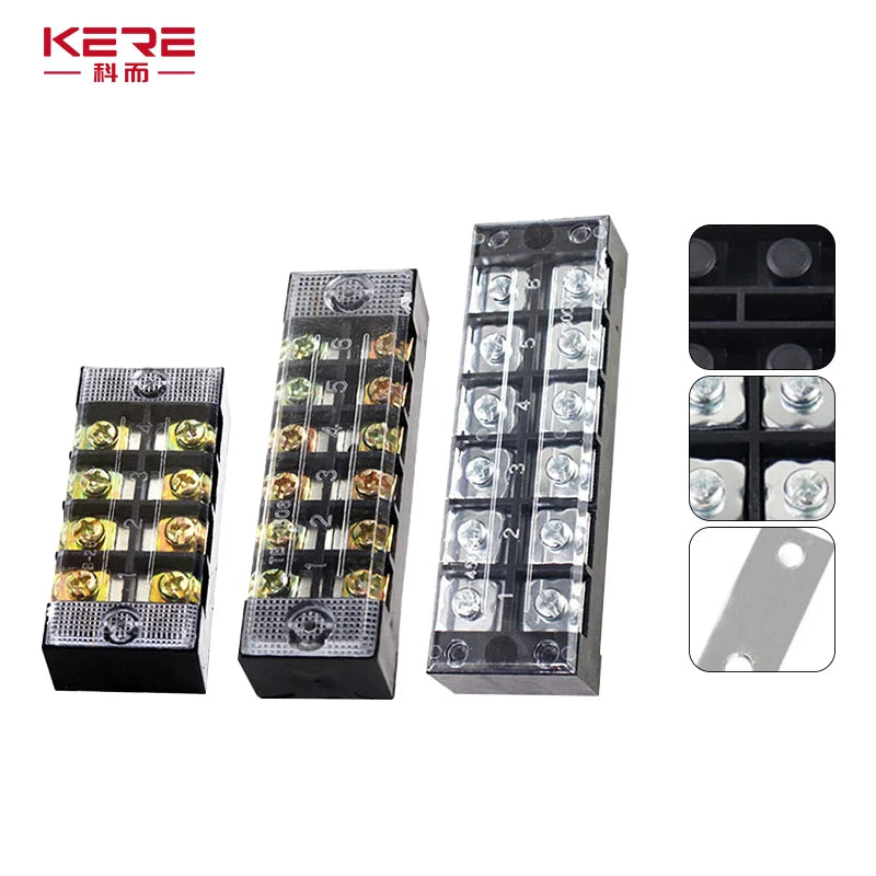 10PCS 600V 15A Barrier Strip Terminal Block Wire Connector TB-1503 TB1504 TB1505 TB1506 TB-1510 TB-1512 TB-2503-2504-2506-2508