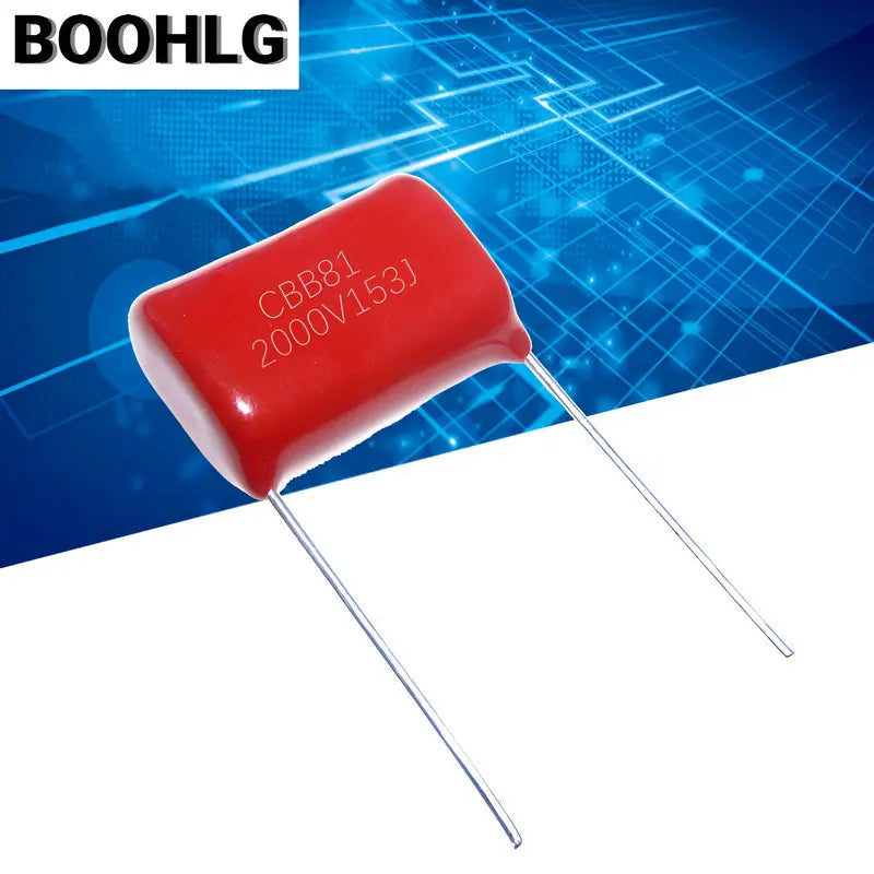 10pcs Metallized Polypropylene Film Capacitor  CBB81  2000V 103J 153J 183J 223J 333J 2KV 103 153  183 223 333 Pitch  20mm
