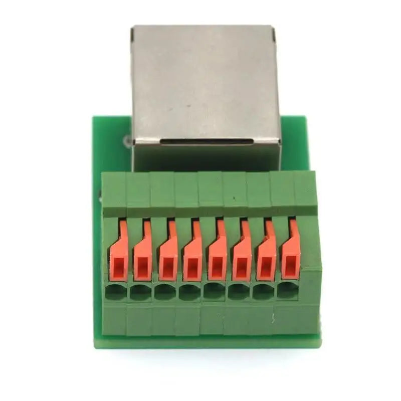 1Pcs Welding Free Data Adapter Board Female Socket Guide Rail Installation Terminals Connector RJ45 Network Port Terminal Block