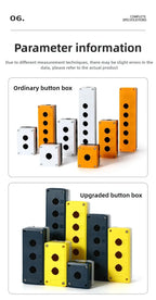 1/2/3/4/5 Hole Button Switch Control Box Button Emergency Stop Dustproof Waterproof IP65 Button Thickened Yellow Gray