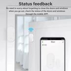 Tuya Zigbee 3.0 Smart Door Sensor Magnetic Window Entry Security Alarm for Z2M Smart Life Alexa Google Home for Home Security