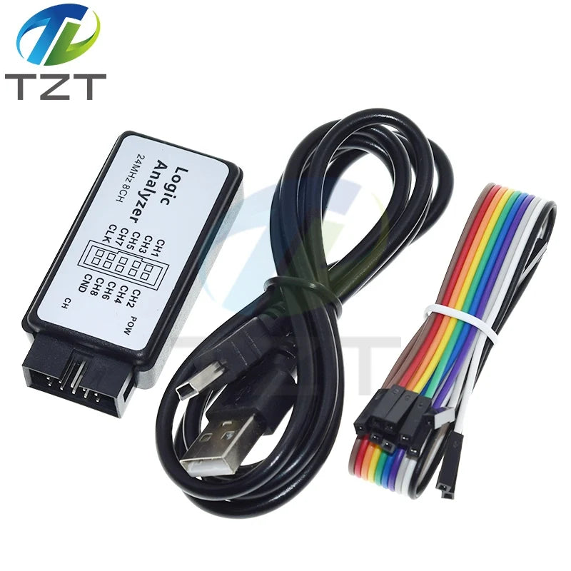 1/3PCS USB Logic Analyzer 24MHz 8 Channel 24M/seconds Logic Analyzer Debugger For ARM FPGA Logic Analyzer Logic 24M 8CH