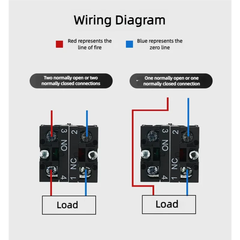XB2 Series Metal Button Switch Self Reset Small Mushroom Head Middle Seat Emergency Stop 22mm Knob Key Start Inching Power on