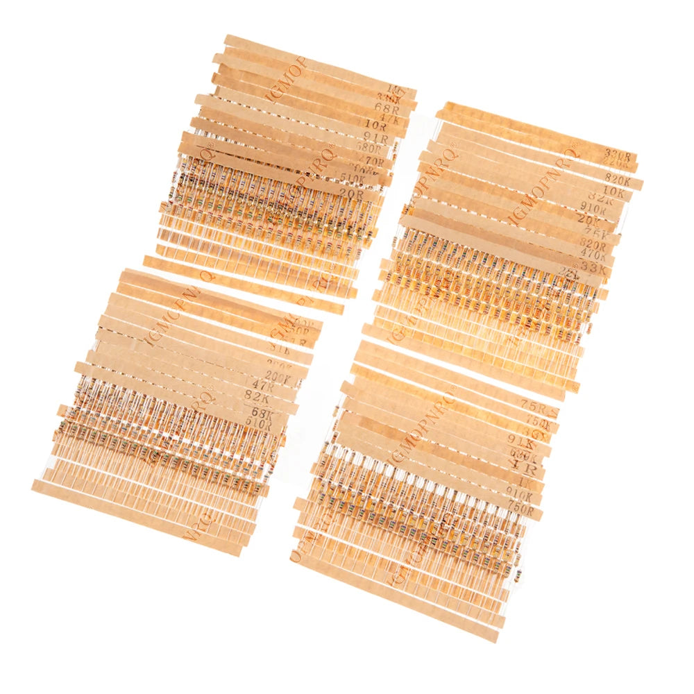 860pcs/lot Carbon Film Resistor Kit 1/4W 5% resistors assorted kit set 43values*20pcs Resistance 1R - 1M Ohm 0.25W resistor pack
