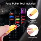 105 Pcs Micro2 Fuses  ATR APT Blade Fuse (5A 7.5A 10A 15A 20A 25A 30Amp)  with Fuse Puller, Fuses for Car, Boat, RV, Truck, SUV