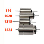 1PC DC 12V 816 1020 1215 1524 Coreless Motor Dual Shaft High Speed for Rail Train