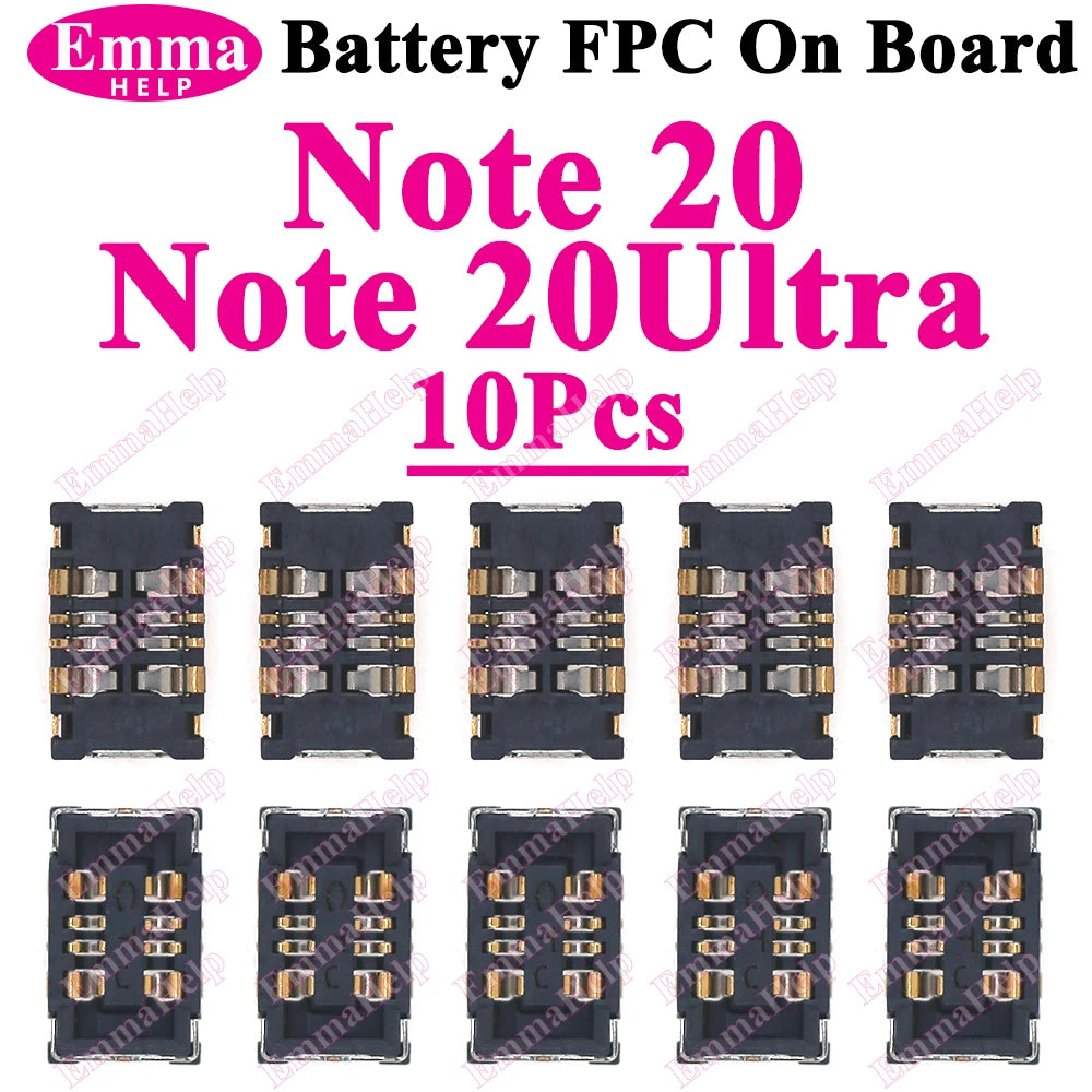 10Pcs Battery FPC Connector FPC for Samsung S24 S23 S22 S21 S20 S10 S10E Note 20 10 Plus S10 Lite On-Board Contactor Clip Plug