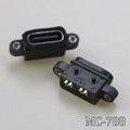 1PC Type-C USB 4 6 16 Pin Female SMD DIP With Screw Hole Waterproof Connector For DIY PCB Design High Current Fast Charging Jack