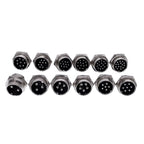 GX20 Metal Aviation Connector 2 3 4 5 6 7 8 9 10 12 14 15 Pin Male Female Plug Socket Panel Mount Flange Circular Cable Joint