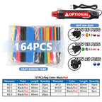 Heat Shrink Tube Kit with Optional Heat Gun Electrical Wire Cable Waterproof Insulation Dual Wall Shrink Tubing for Cable Repair
