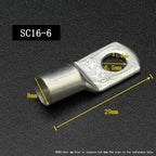 SC Type Wire Nose Terminal SC6 SC10 SC16 SC25 SC35 Bare Copper Battery Block Lugs Hole ID6/8/10/12mm Crimp Wire Connector