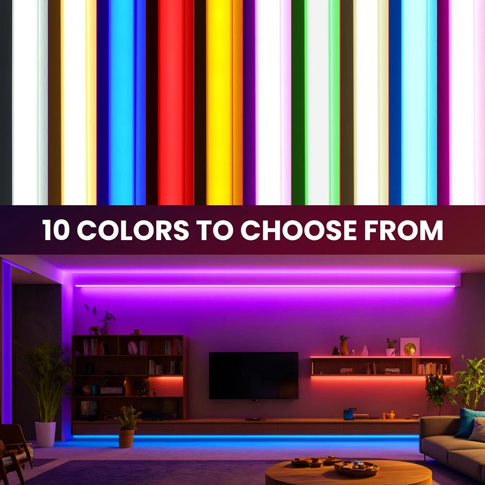 220V Led COB Neon Strip Light Dimmer Switch Power Plug Kit White Blue Pink Red Purple Yellow 5m 20m 30m 0.5m 288LED/m Flex Decor