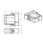 High Speed Torque Dsservo Robot Digital 25kg Servo RDS3225 Metal Gear U Bracket IP66 Waterproof Motor For Arduino RC Car DIY Toy