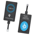 2PCS Type C Wireless Charger Adapter Portable Charging Receiver Qi Enabled Fast Charging for Type C Mobile Phone Car Travel Home