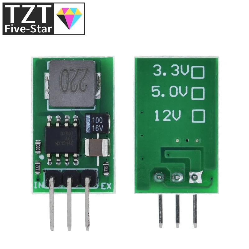 TZT DC 5.5-32V to 5V/1A Voltage Regulator Module Replace LM7805 5V Positive Voltage Regulators To 5V 1A Step-Down Module
