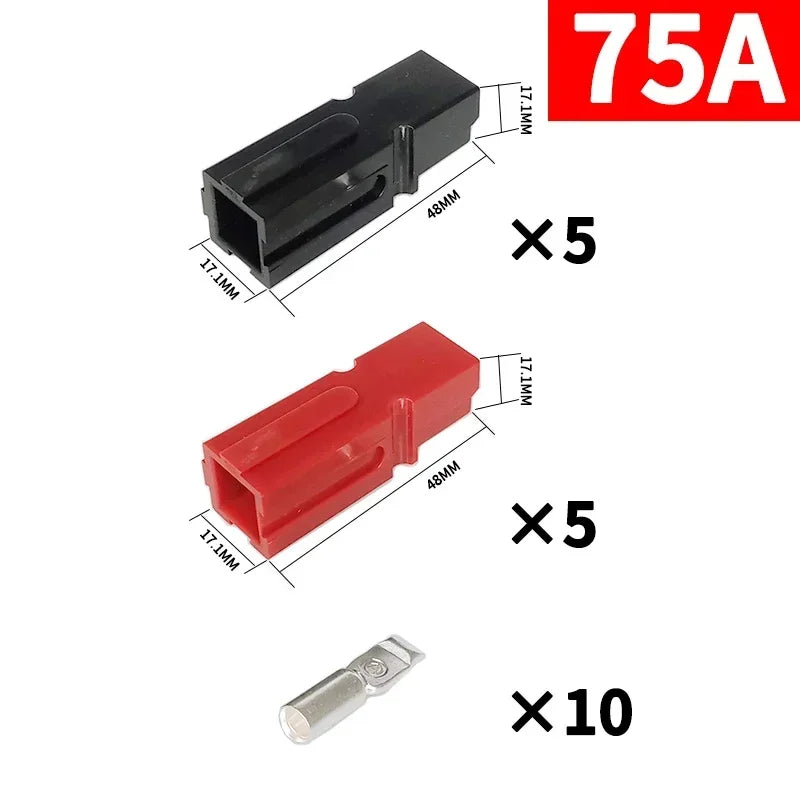 10/50/100/500 Pcs Plug -30A Amp 600V Power Marine Connector Pole For Powerpole Interlocking Plug Terminals